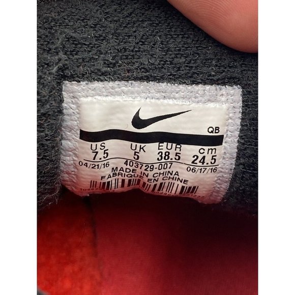 Nike Women’s Blazer Mid Premium Suede Shoes Black Red 7.5 403729 007 - Picture 8 of 8